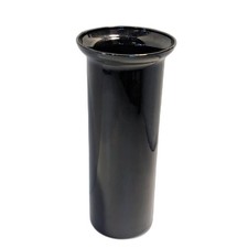 Vintage Black Glass Vase Mouthblown Art Glass Taching Import Taiwan 10"x5"