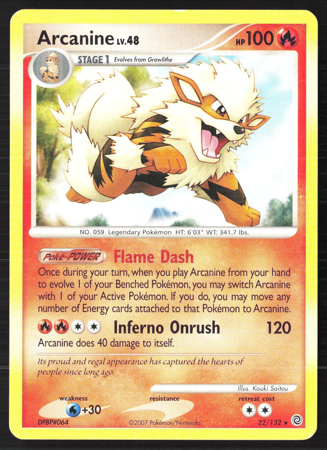Arcanine 22/132 Secret Wonders Non Holo Rare Pokemon Card