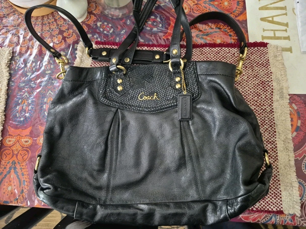 Coach Ashley Leather Exterior Satchel/Top Handle Bag Handbags