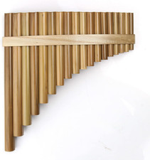 18 Pipes Pan Flute F Key Chinese Traditional Musical Instrument Pan Pipes Right
