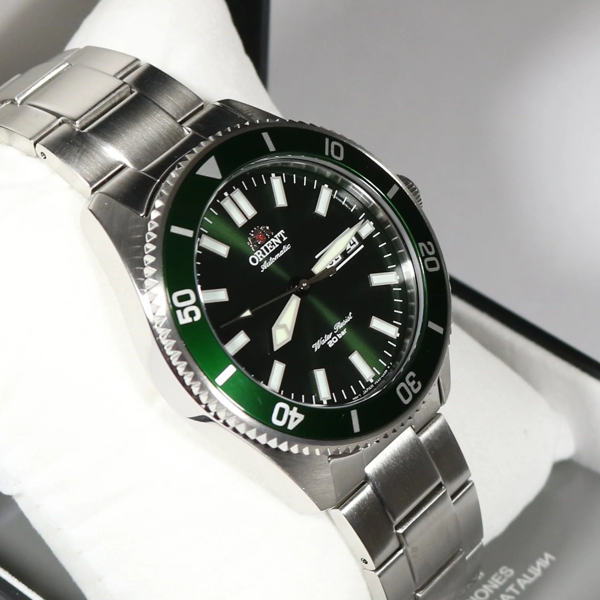 Orient Kanno Automatic Green Dial Men's Stainless Steel Watch RA