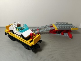 Lego 9v Train Sets 4544 Car Transport Wagon with Car