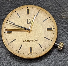1972 N2 Bulova Accutron Cal 2180 Tunning Fork USA Movement Only - Parts Repair