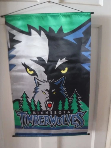 J.F. Sports Minnesota Timberwolves Satin Basketball Banner Licensed Product