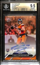 2024 Topps Now #12C Bo Nix On-Card Autographs Orange BGS 9.5 #/5 Rookie