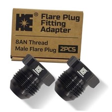 Cosmostar 8 AN Male Flare Plug Fitting Adapter - 3/4"-16 UNF Thread, 6061 8AN