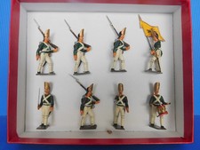 CBG MIGNOT ANCIENS : 1ER EMPIRE RARE BOITE  DE 8 GRENADIERS RUSSES   AU DEFILE