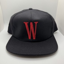 VTG Winston Cigarettes Snapback Hat Cap, Tobacco, W Logo Black Cap, MADE IN USA