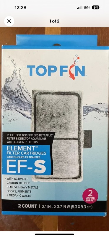 New In Box TOP FIN 2 PACK Retreat Filter Cartridges EF-S  2 MONTH SUPPLY