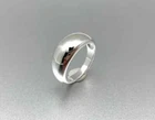 Dome Silver Ring / Dome Convex Silver Band / Minimalist Medium Dome Ring