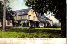 Vintage Postcard Home of William Cullen Bryant at Cummington, MA JS4