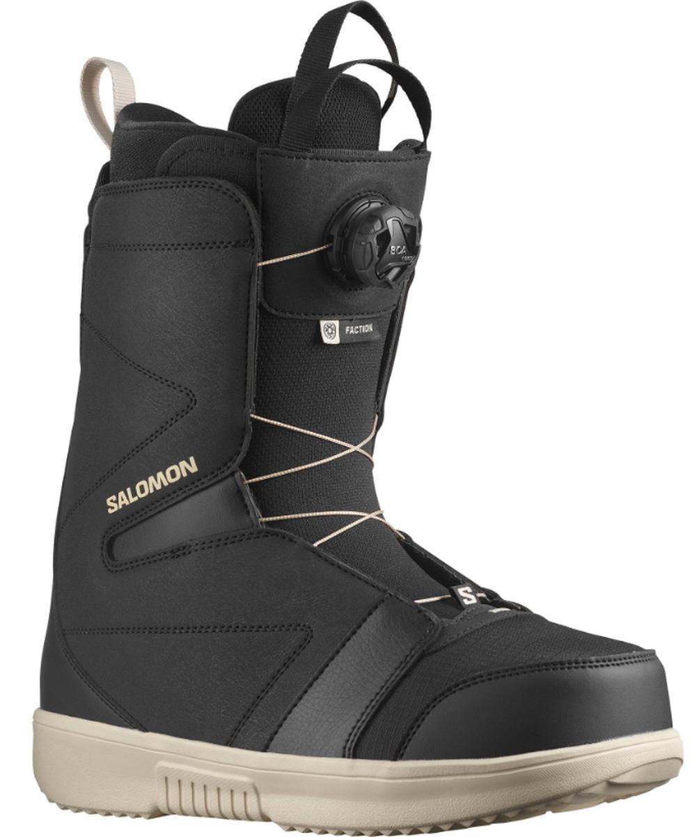 10.5 BLACK/BLACK/RAINY DAY Faction Boa Snowboard Boots - Men's - 2023/2024