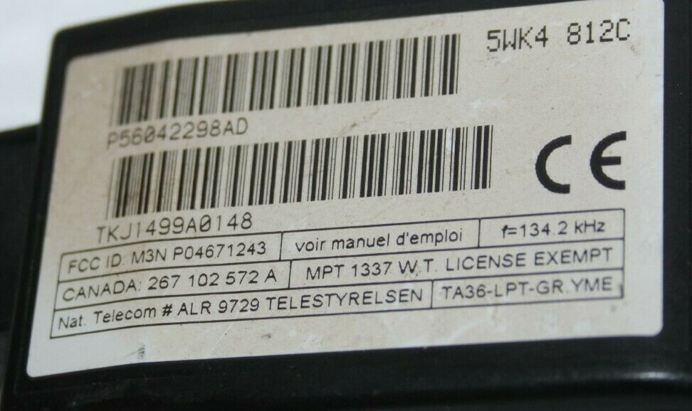 Jeep / Dodge / Chrysler P56042298AC IMMOBILIZER TRANSCEIVER ANTI 