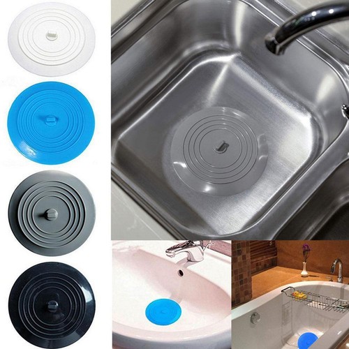 1x Silicone Rubber Drain Stopper Kitchen Sink Laundry Bathtub Floor