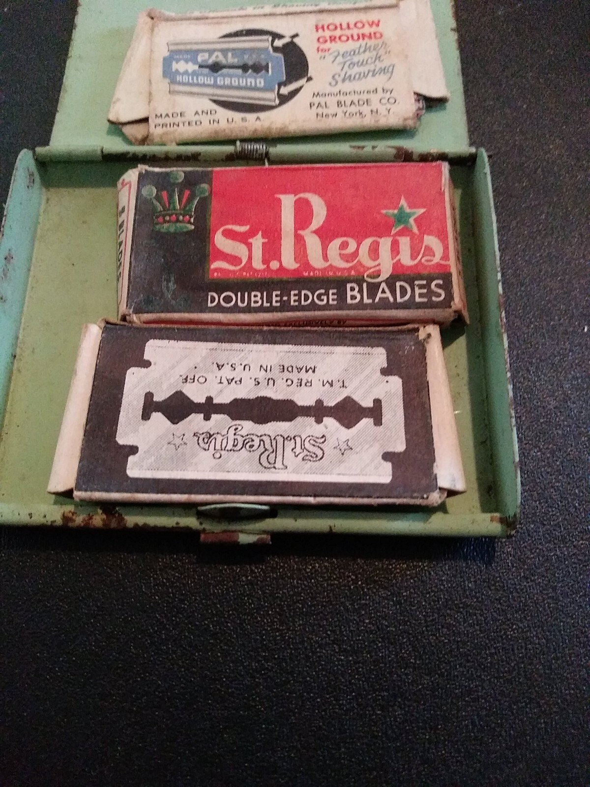 Vintage St Regis Double Edged Razors 2 Boxes 1 Box Pal Razor Blades