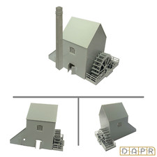 DAPR-N Gauge Model Railway Scenery Building Kit - Motorised Water Mill