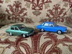 2 X Renault 12 TL Diecast Cars 1/43 Metallic Green Blue