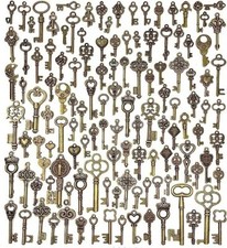 Lot Of 125 Vintage Style Antique Skeleton Furniture Cabinet Old Lock Keys Jewelr Lot Of 125 Vintage Style Antique Skeleton Furniture Cabinet Old Lock Keys Jewelr