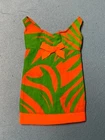 Vintage 1971 Mattel Barbie Doll Fashion Orange & Green Two Way Tiger Dress #3402