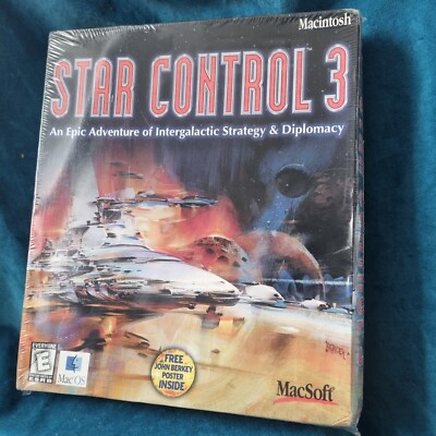 Star Control 3 - Big Box Mac OS CD-ROM - Neu & Versiegelt - inkl. John Berkey Poster