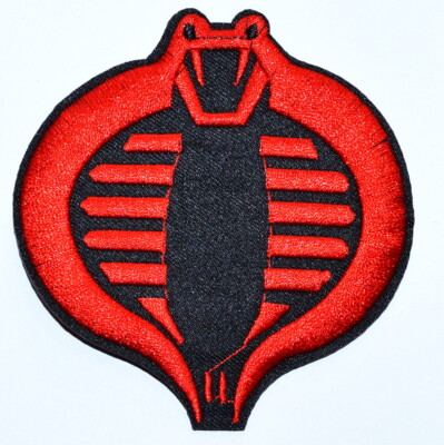 10x Red Cobra No Mercy Strike First Bite Iron on Patch Embroidery  8.6*9 cm