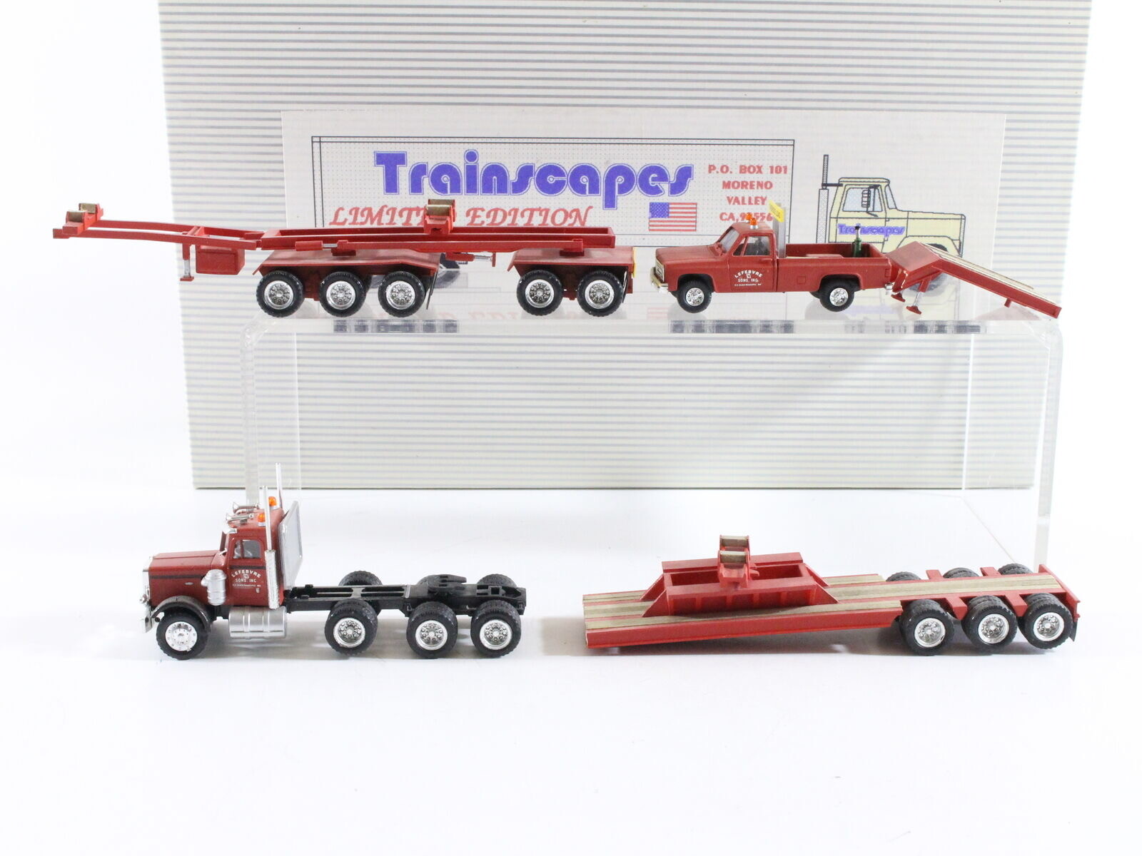 Trainscapes Truck 8 Lefebvre & Sons I Beam Hauler W/ Peterbilt Tractor