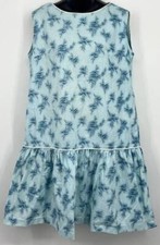 VINTAGE McInerny Hawaii Womens Blue Bamboo Muumuu A-line Dress Sleeveless M/L