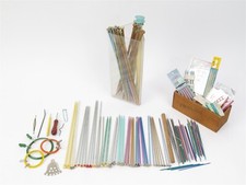 Lot of Knitting Needles Supplies 145 Vintage New, Used Various Sizes, Brands