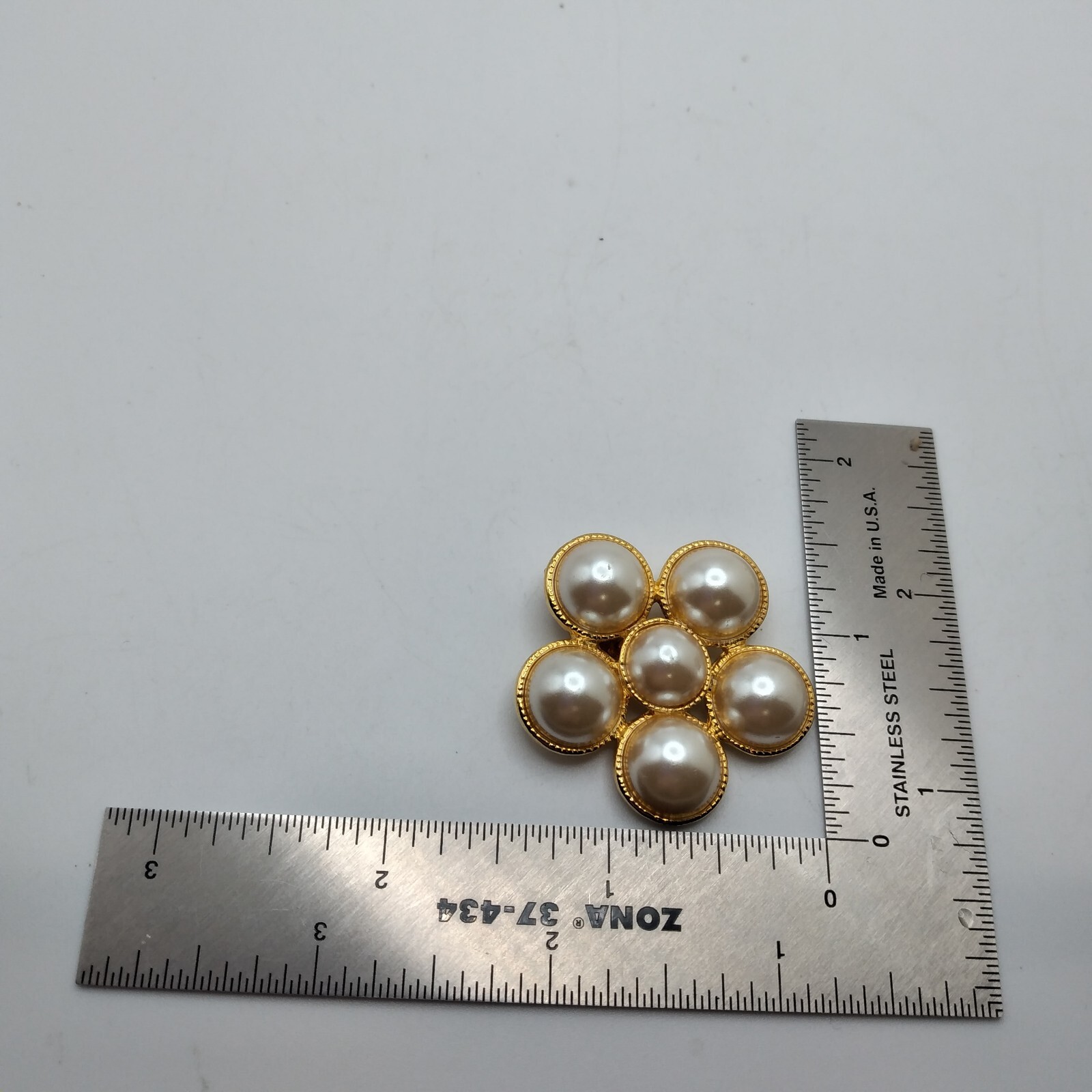 Vintage Gold Tone Faux Pearl Shoe Clips eBay