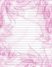 Abstract Floral Lined Stationery 8.5 X 11, 24lb. Paper, 25 Sheets