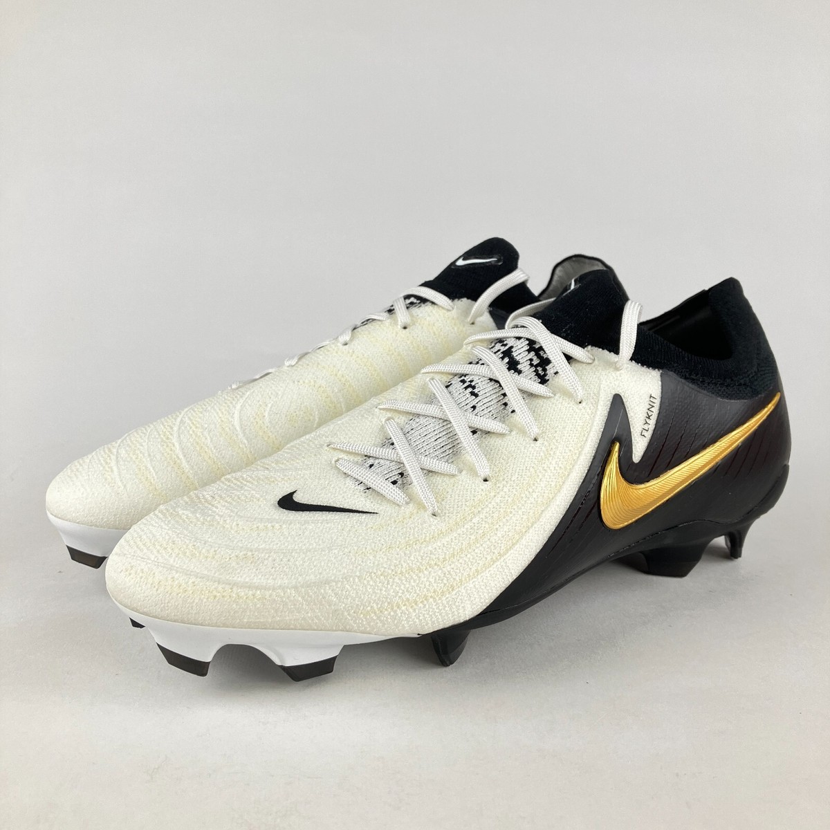 Nike Phantom GX II Pro FG Black Gold FJ2563-100 Men's Size 9.5