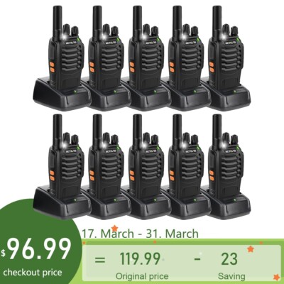 10*Retevis H777 UHF FRS Walkie Talkies Long Range 2W 16CH VOX TOT Two Way Radios