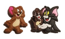 Tom  Jerry 2PC Shoe Charm Set NEW Croc Compatible For Shoes, Bracelets, Cra