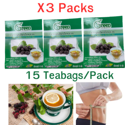 3 x Dr.Green 100% Mulberry Herbal Tea Zero Sugar Thai Herbal weight control 15g