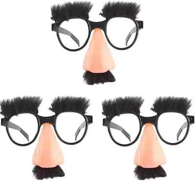 3 Halloween Disguise Glasses And Mustache Funny Big Nose Stag Hen Party