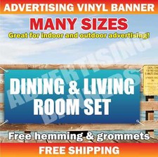 DINING LIVING ROOM SET Advertising Banner Vinyl Mesh Sign Breakfast lunch Buffet