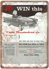 Vintage 57thunderbird1 Ad Retro Look Metal Sign A6464 Vintage 57thunderbird1 Ad Retro Look Metal Sign A6464