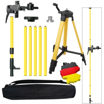 KE-AUTOPARTS® Laser Teleskopstange mit Halterungen/Stativ | Laser-Teleskopstütze Kreuzlinien