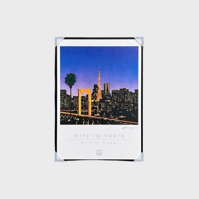 Hiroshi Nagai 'Nite in Tokio' Exhibition Poster Authentic Signed