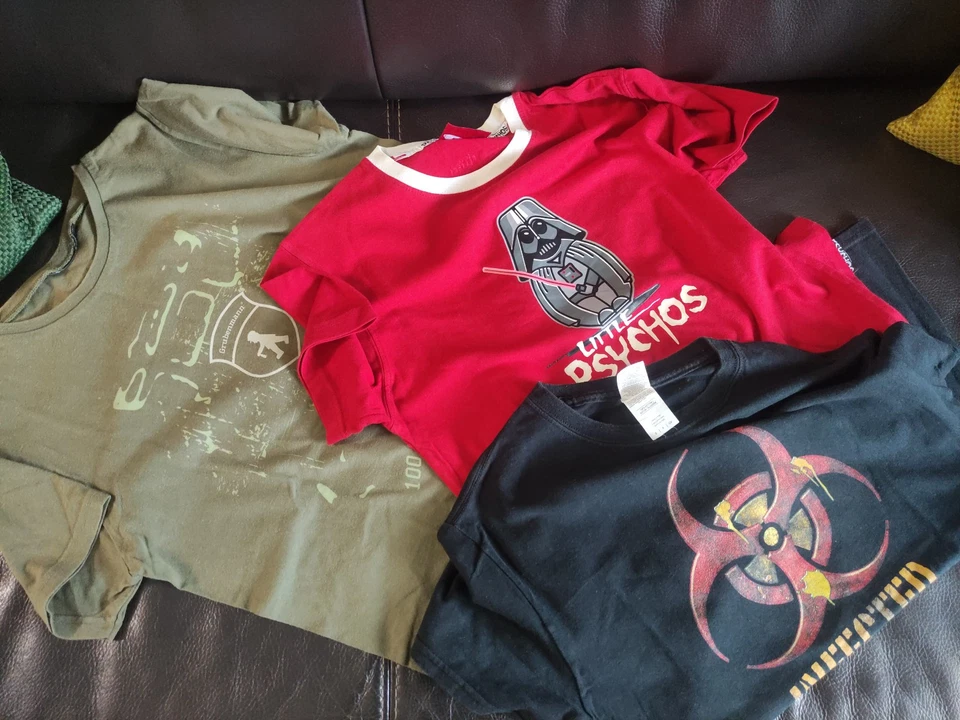 3 Jungen- T-Shirtś, Gr. S, Grubenmann, Little Psychos, INFECTED, Baumwolle - Bild 1 von 1