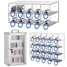 Acrylic Cell Phone Locker 10/20 Slots Cell Phones Storage Cabinet 36 Slots