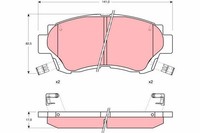 Trw Bremsbelagsatz Scheibenbremse GDB1142 FüR Toyota Celica Es Ls Lexus Camry