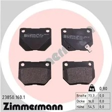 Bremsbeläge 23850.160.1 ZIMMERMANN für SUBARU IMPREZA Stufenheck IMPREZA Coupe