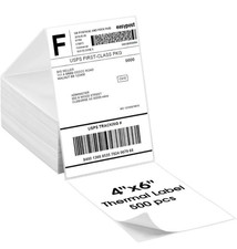 500Pack Green FanFold 4x6 Phomemo Label Thermal Shipping Labels 500 Labels