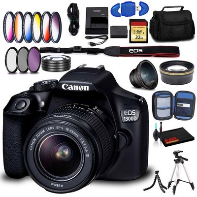 Canon EOS 1300D DSLR Camera with EF-S 18-55mm Lens (International Model) with