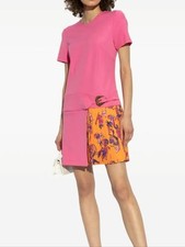 Versace Jeans Couture NEW Women's 12 Panelled Mini Dress Pink & Orange