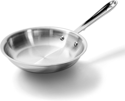 D3 8-Inch Stainless Steel Fry Pan - Induction & Oven Safe up to 600F