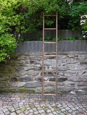 sch&ouml;ne alte Holzleiter_194 cm # Blumenampel/Ranke_Handtuchhalter_DEKO ( Bl 7 )