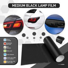 8 Colors Gloss Dark Black Quality Headlight Taillight Fog Light Tint Film Vinyl