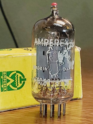 Amperex 12AX7/ECC83 Red Tip/Foil "D" Getter MaxiPreamp2/TV-7 tested (1) tube lot